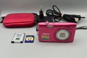 Nikon Coolpix S3300 16MP Digital Camera Pink - Full Kit
