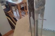 Indian Metal Work And Glass Tall Candle Holders Door Desk Office Shelf