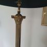 Mid-century pair of brass corinthian column standard lamps Image 2