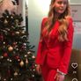 Fab Zara Bloggers Insta Famous Red Tuxedo Suit Co Ord Blazer and Trousers Image 2