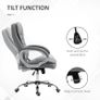 Grey Desk Chair Lumbar Support Adjustable Height Rock 360 Rolling Grey Image 4