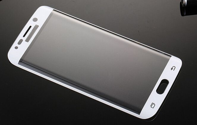 Full Curved 3D Tempered Glass Protector For Samsung Galaxy S6 EDGE PLUS- White