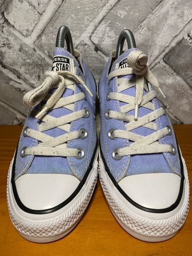Converse All Star Ladies Girls Light Blue Canvas Lo Top Trainers UK4 EUR36.5