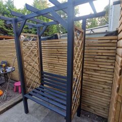 Painted Flat Top Arbours for sale