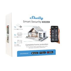 Shelly Smart Security Bundle, Intelligent Bluetooth Security Package with Bluetooth Gateway, Motion Sensor and Window Sensor, Home Automation, No Hub Required, Long Battery Life