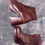 Tan Leather Platform Boots Image 3