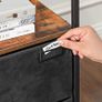 _Bedside Table, Nightstand with Shelves, Side Table with Drawers in Fabric, Wood Surface, Metal Frame, Industrial Style, Rustic Brown and Black Image 5