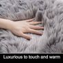 MULTIPLE SIZES/COLOURS AVAILABLE Rectangular Sofa Floor Rugs Faux Fur Fluffy Area Rug Floor Carpet for Living Room Bedroom Decor Image 3
