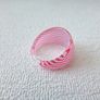 Pink White Lucite Ring Image 8