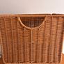 Pair of oak style storage units with 5 wicker drawers Image 3