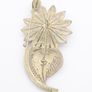 Vintage 925 Sterling Silver Filigree Flower Brooch Image 3