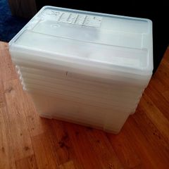 6 x 45L Storage Boxes with Lids