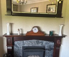 Mahogany fireplace surround & Mirror