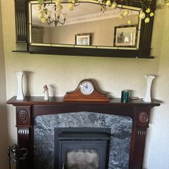 Mahogany fireplace surround & Mirror