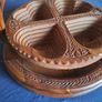 Hand Carved Wooden Basket / Serving Dish Image 3