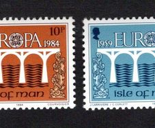 1984 Isle of Man Europa 25th Anniversary Logo Commemorative Stamps Mint Never Hinged (MNH)