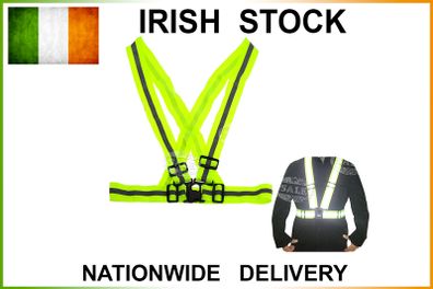 Hi Viz Vest High Vis Safety Ajustable Visibility Waistcoat Reflective Belt Motorbike