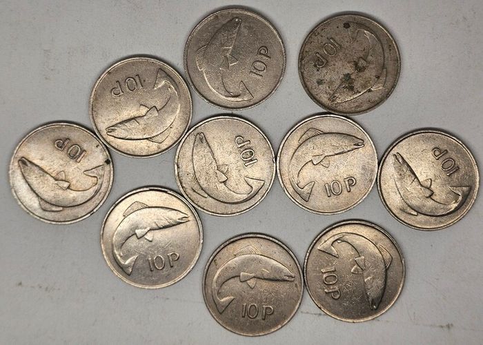 Ireland 1978 Large 10p Pence Coin Lot x10 Coins