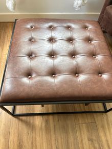 Seater DKNY Tufted Leather Ottoman