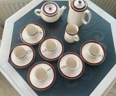 Mid Century Alfred Meakin Demitasse Set, 15 Piece English Coffee Service, 1950s