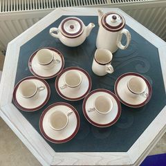 Mid Century Alfred Meakin Demitasse Set, 15 Piece English Coffee Service, 1950s