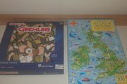 Jigsaw Puzzles Bundle  Gremlins &amp; Atlas of Great Britain &amp; Ireland