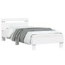 Bed Frame without Mattress with LED Lights White Image 4