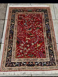 Stunning 50 Raj Tabriz Wool and Silk Hand Knotted Rug Carpet Persian