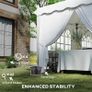 3 x 6m Pop Up Gazebo with Sides, UPF50+ Height Adjustable Marquee Party Tent, Wedding Canopy, Instant Event Shelter with Carry Bag and Sand Bags for Garden, White Image 6