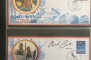 Australia Sydney 2000 Olympic Games Medal Winners Stamp Collection by Benham. Includes 16 sheets &amp; 23 Covers. (31 images)