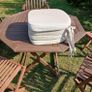 Garden table, chairs, parasol, cushions Image 2