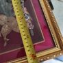 Peacock couple FRAMED IN GELDED FRAM Jade with Seashells painting is created by Myanmar artists Image 9