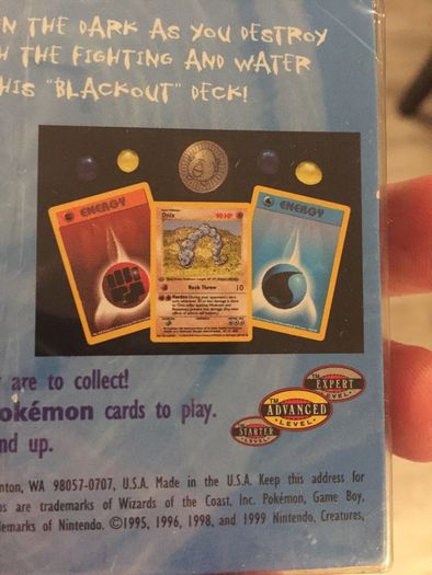 Pokemon Trading Card Game Blackout Theme Deck(Unopened). Base Set : Potential Shadowless. See description