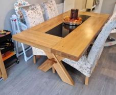 Solid Oak Dining Table and 6 Chairs