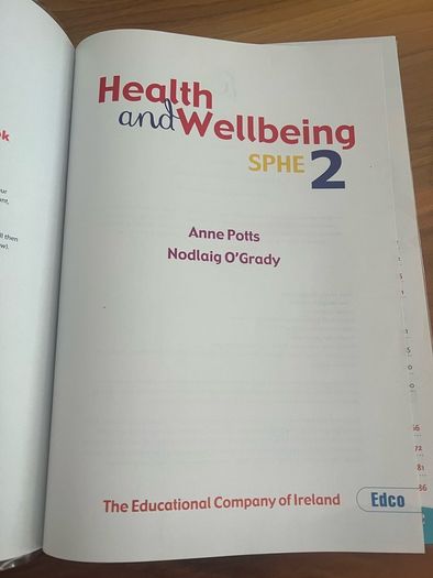School book - health and well being