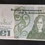 Ireland 1 Pound 1989 Queen Medb (FGK) Banknote Image 2