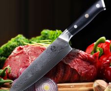 MRK PRESTIGE Damascus Chef Knife, Japanese VG-10 Stainless Steel 8 inch Chef's Knife