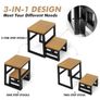 2 Step Stool Stackable for Adults Kids, Waterproof HDPE Kitchen Stools with Non-Slip Top, Heavy Duty Footstool Supports up to 230 kg, All-Weather Step Ladder for Bedroom, Bathroom, Hot Tub, Toilet Image 5