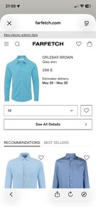 Orlebar Brown Giles Long Sleeve Shirt  BNWT