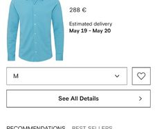 Orlebar Brown Giles Long Sleeve Shirt  BNWT