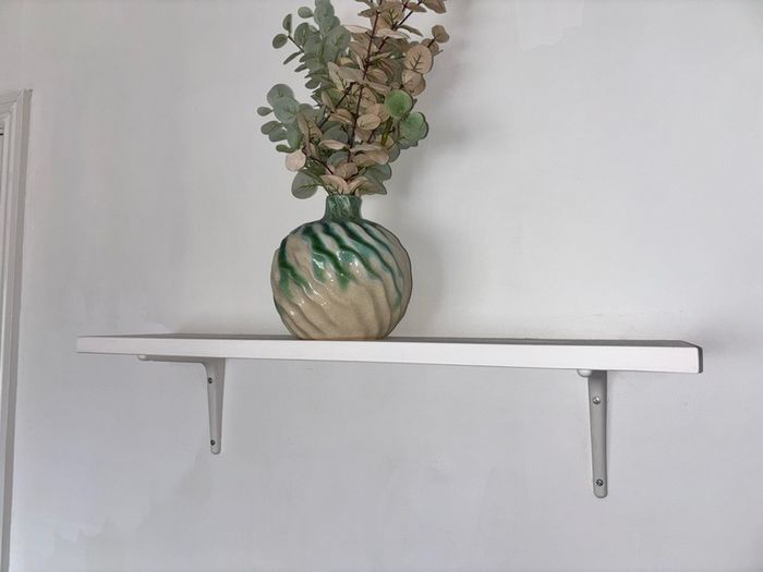 Ikea White Shelf with Brackets