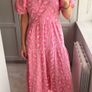 100% Cotton Wrap Midi Summer Dress Image 2