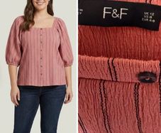 F&F stripe top blouse chic summer