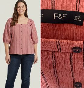 F&F stripe top blouse chic summer