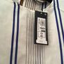 M&S Ladies White & Blue Striped Long Sleeve Blouse Size 14 Image 3