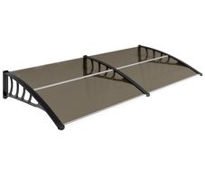 Front Door Canopy, Outdoor Awning, Rain Shelter, 200 x 96cm, Brown