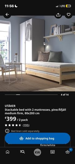 IKEA taker Stackable Single beds