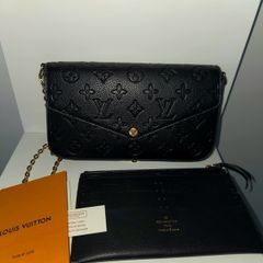 Louis Vuitton Pochette Felicie in Black Embossed Leather