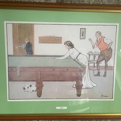 A fabulous pair of pictures from the series A Billiard Match