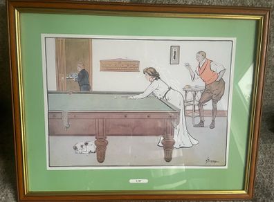 A fabulous pair of pictures from the series A Billiard Match